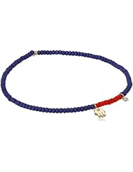 Shy by Sydney Evan Hamsa Diamond Bezel Midnight Beads Charm Bracelet, 6"