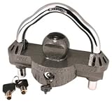 Trimax UMAX50 Premium Universal Solid Hardened Steel Trailer Lock (fits all couplers)