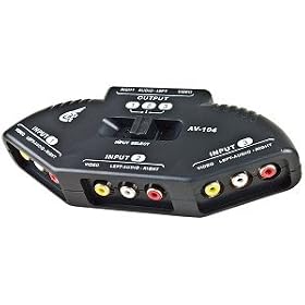 Buy 3-in-1 Composite Audio Video Selector Switch Box (Black) - Connect up to 3 Devices... now!