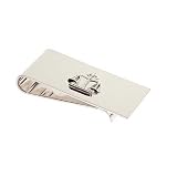 Handmade sterling silver money with with a raised scales of justice legal symbol with presentation box. Made in the U.S.A