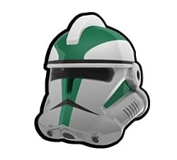 Silver Gree Commander Helmet - LEGO Compatible Minifigure Piece