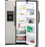 Review Hotpoint  / Hotpoint HSM25GFTSA 25.0 cu. ft. Side-by-Side Refrigerator with GE SmartWater Filtration, LightTouch! Ice/Water Dispenser and Spillproof Shelving: Silver Metallic
