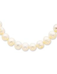 14k Yellow Gold 18in 7.5-9mm Cultured Pearl Necklace.