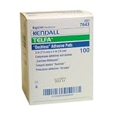 KENDALL CURITY TELFA NON ADHERING GAUZE PADS WITH ADHESIVE 3 X 4 100/BOX