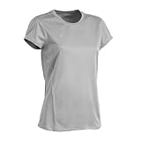 New Balance Women's Tempo Short Sleeve Running Tee 2.0,Cool Grey,Large
