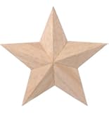 Darice 9191-50 Wood 3D Star, 4-Inch