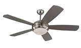 Monte Carlo 5DI52BSD-L Discus 52-Inch Contemporary Ceiling Fan with Light Kit…