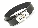 (エルメス)<strong>HERMES</strong> ケリードゥ ブレスレット MM ブラックXシルバー I刻印 並行輸入品