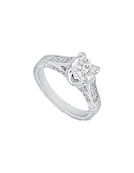 Diamond Engagement Ring : Platinum - 1.00 Ct Diamonds by
