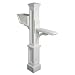 Mayne 5830-WH Westbrook Plus Mailbox Post, White