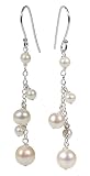 White Freshwater Cultured Pearl w/ Sterling Silver Earring