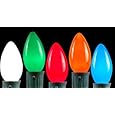 Novelty Lights, Inc. C9-7C-ASST Ceramic Outdoor Patio Party Christmas Replacement Bulbs, Multi Color, 25 Pack