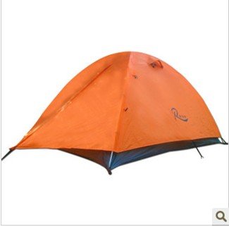 Double person double layers rainproof camping tent back and forth double extensions galss pole