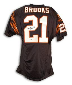 James Brooks Signed Cincinnati Bengals Black Throwback Jersey