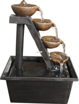 Four Tiered Step Tabletop Water Fountain