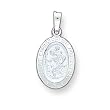14k White Gold Saint Christopher Medal Pendant