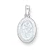 14k White Gold Saint Christopher Medal Pendant