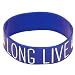 Blue Long Live Rubber Bracelet