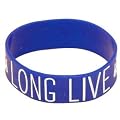 Blue Long Live Rubber Bracelet