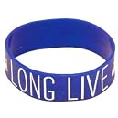 Blue Long Live Rubber Bracelet