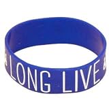 Blue Long Live Rubber Bracelet