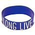 Blue Long Live Rubber Bracelet
