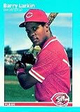 1987 Fleer Barry Larkin Rookie Baseball Card #204 - Shipped In Protective Display Case!