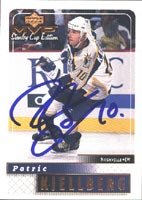 Patric Kjellberg, Nashville Predators, 2000 Upper Deck MVP Stanley Cup Edition Autographed Card
