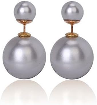 Earrings Double Side Shining Pearl Stud Earrings Big Pearl Earrings Women