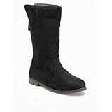 オールドネイビー OLD NAVY/ トールスエードジップバックブーツ ブラックジャック シューズ 23cm【並行輸入】