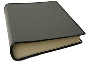 Cortona Grey Handmade Italian Leather Photo Album, Classic Style Pages (22cm x 26cm)