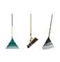 Midwest MWC-0002 3-Piece Homeowner's Outdoor Cleanup Tool Kit With Poly Leaf Rake, Poly Shrub Rake & 24-Inch Push Broom