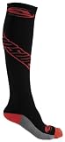 Answer Thin Knee-High Moto Socks Black/Red 9-13 029238