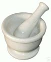 Solid White Marble Pestal & Mortar Set