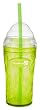 Zak Designs Clear/Kiwi 12-Ounce Lil' Chiller with Straw