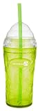 Zak Designs Clear/Kiwi 12-Ounce Lil' Chiller with Straw