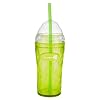 Zak Designs Clear/Kiwi 12-Ounce Lil' Chiller with Straw