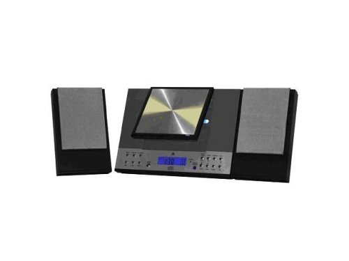 Childrens Toyshop  Elektronik : Elta 2422 Kompaktanlage (Vertikal CD-/MP3-Player, UKW-/MW-Tuner, 80 Watt PMPO Lautsprecher inkl. AUX-Eingangs-Adapterkabel, Digitaluhr mit Alarmfunktion) schwarz