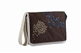 Lassig Messenger Diaper Bag, Butterfly Choco Beige