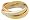 10K White/Yellow/Pink Gold Wide Tri-Color Rolling Ring (3.5mm each band)
