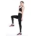 Lookatool Women High Waist Fitness Yoga Sport Pants Nine Points Leggings (S, Black)
