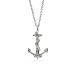 Eve's Addiction Sterling Silver Anchor Necklace