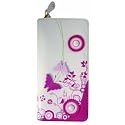Retro Flower Applique Ziparound Wallet