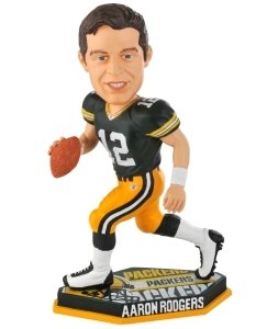Green Bay Packers Aaron Rodgers Forever Collectibles Thematic Base Edition Bobble Head