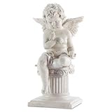 Alabastrite Cherub on Column Statue