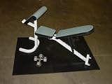 Flat Incline Decline Bench w/ Leg Curl Extension, Mat, Dumbbell Set 150 Lbs