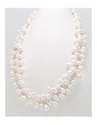 White (Natural) Fresh Water Pearl Necklace In 92.5 Sterling Silver