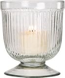 Small Clear Glass Fluted and Vase