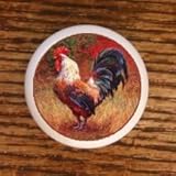 CHICKENS ROOSTERS HENS WIR #01 DRAWER PULLS KNOBS