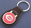Cincinnati Reds Leather Keychain